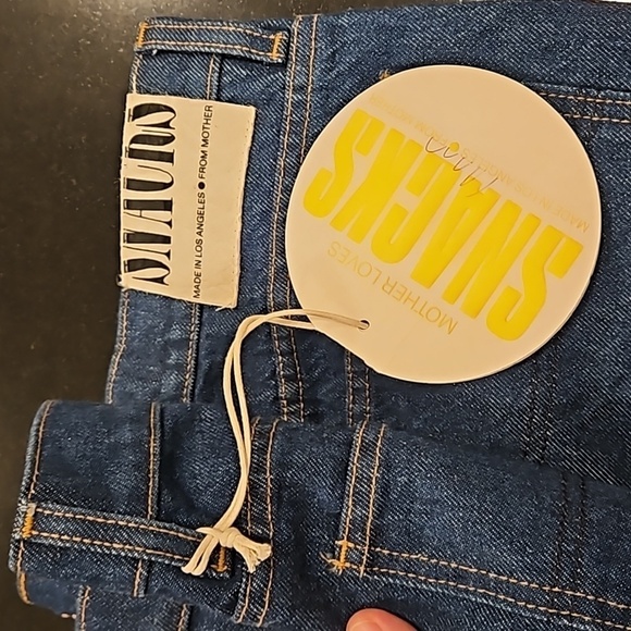 💕MOTHER SNACKS💕 The Fun Dip Utility Puddle Jeans ~ Cold Brew 29 NWT - Picture 15 of 16